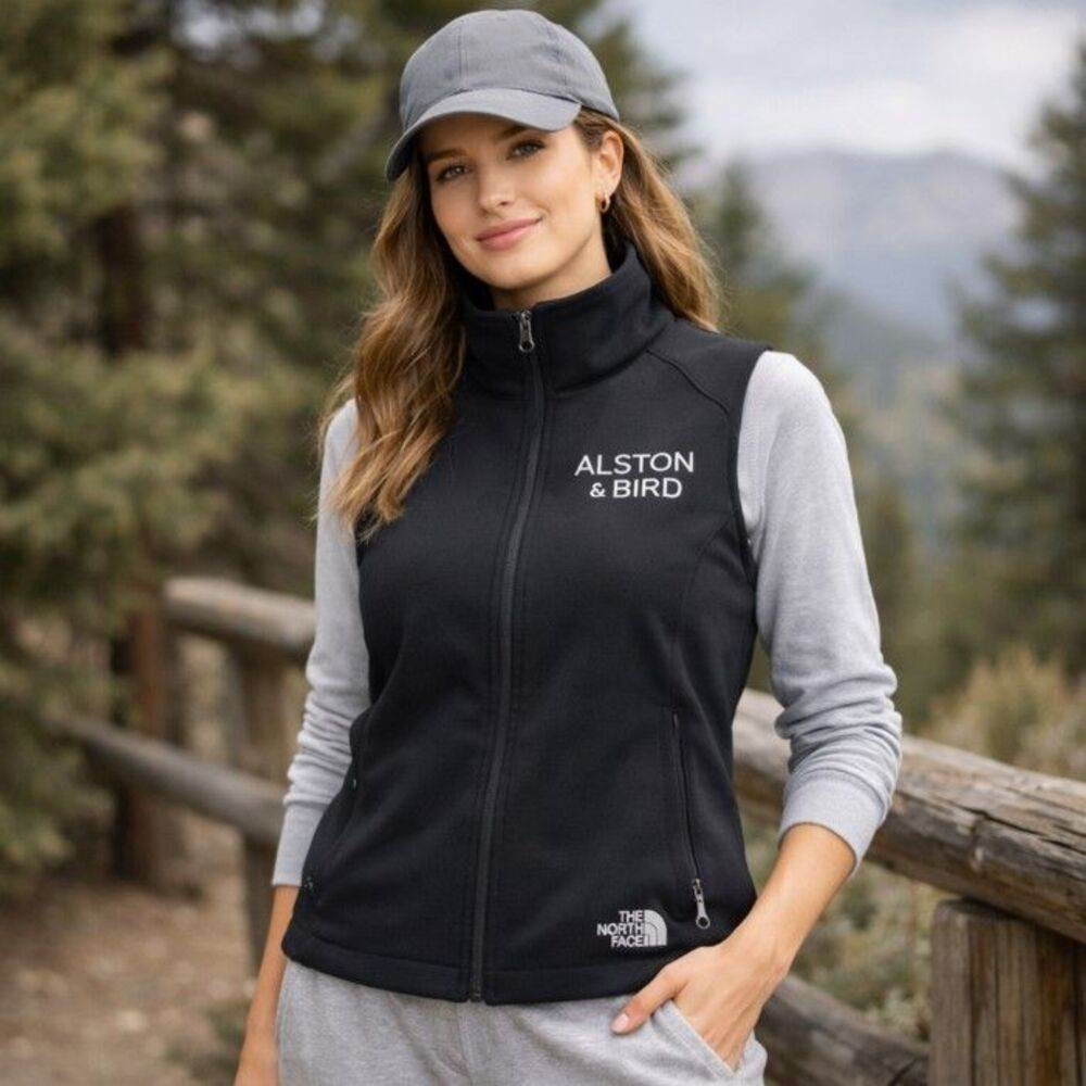 The North Face Ridgeline Vest Womens M Black Fleece Lined Outdoor Zip Gilet A&B